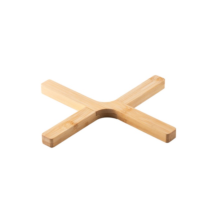 Suporte de mesa dobrável em bambu em forma de cruz Bamboo