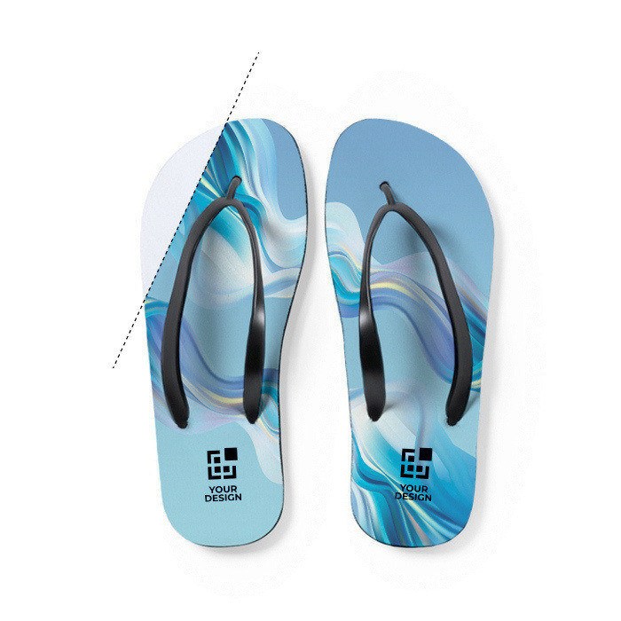 Chinelos personalizados sublimados pretos, tamanho 40-43 Beach Sublim