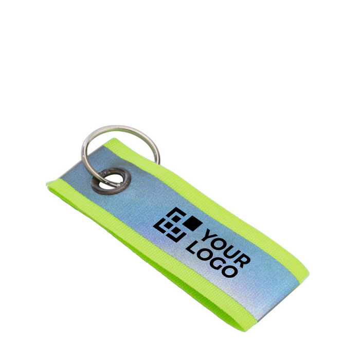 Porta-chaves refletor para uso publicitário de poliéster