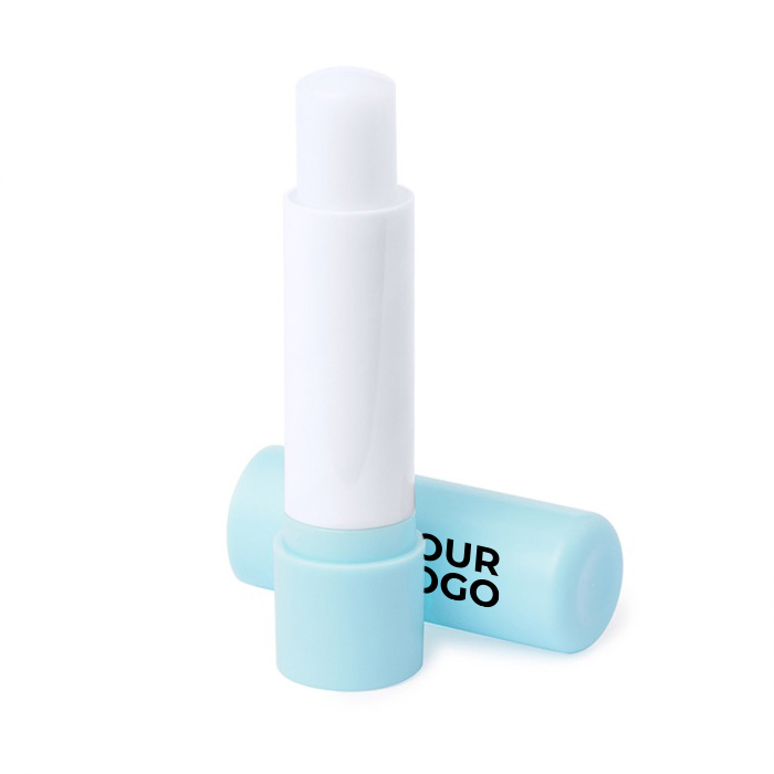 Bálsamo labial vegan, sabor baunilha, FPS10 em estojo de ABS reciclado