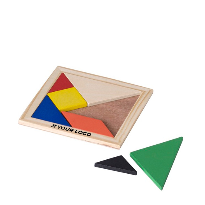 Quebra-cabeças tangram de madeira colorida para oferecer Shape