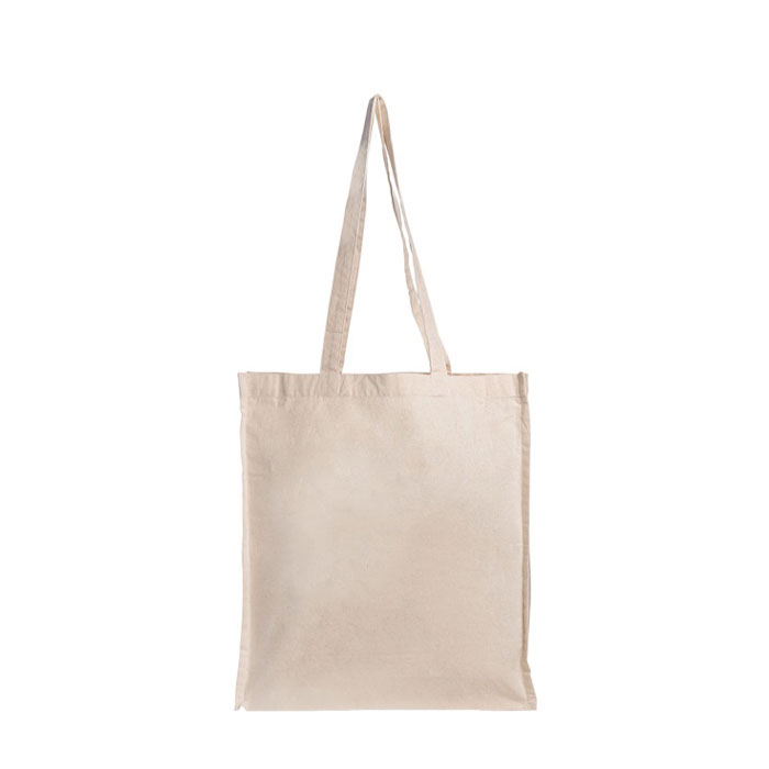 Saco de algodão orgânico com alças longas e fole 220 g/m2