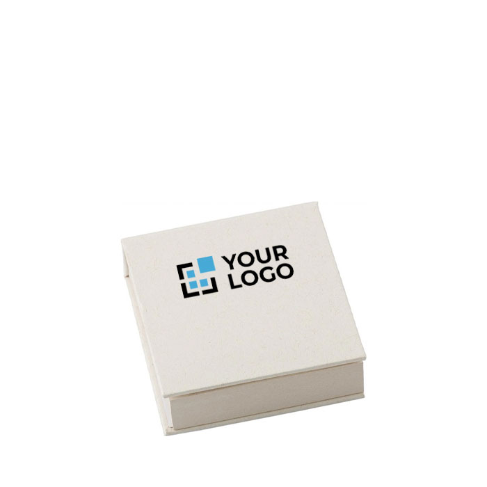 Bloco de notas pequenas recicladas de cor branca EcoMilk