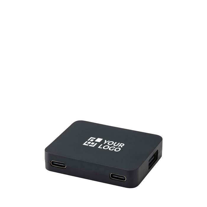 Hub USB com 4 portas, com entradas USB e saídas tipo A e tipo C