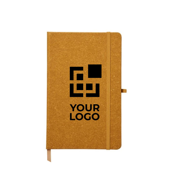 Cadernos reciclados personalizados, folhas A5 pautadas PU Love Recycle vista principal