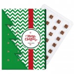 Calendário do Advento com bombons de chocolate natalícios A4 cor branco terceira vista