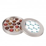 Caixa de 16 trufas decoradas recheio mix de sabores gourmet cor prateado vista principal