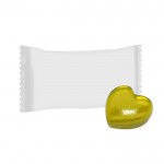 Rebuçado forma de coração, embalagem personaliz. cor garrida cor limão