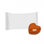 Rebuçado forma de coração, embalagem personaliz. cor garrida cor laranja