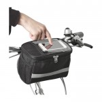 Saco isotérmico poliéster p. bicicleta, bolso para telemóvel cor preto sexta vista
