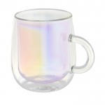 Chávena de vidro de dupla capa cor multicolor segunda vista