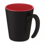 Chávena bicolor com pega original  cor vermelho