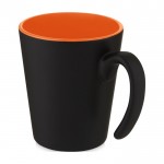 Chávena bicolor com pega original  cor cor-de-laranja