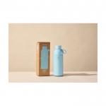 Garrafa térmica, aço/plástico oceânico, chávena-tampa 500ml cor azul pastel segunda vista com caixa
