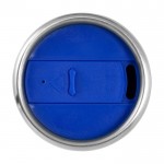 Copo térmico de aço inoxidável reciclado com tampa giratória 410ml cor azul segunda vista
