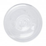 Garrafa transparente de plástico reciclado com alça na tampa 650ml cor branco terceira vista