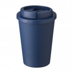 Copo de plástico com tampa de rosca e abertura para beber 350ml cor azul-marinho quinta vista