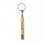 Porta-chaves de bambu com diferentes cabos de carregamento escondidos cor castanho terceira vista