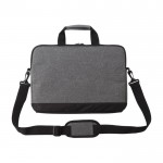 Bolsa para portátil de poliéster 600D com bolso frontal 15” cor cinzento segunda vista