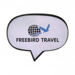 Balão de texto personalizado com logotipo cor branco com logo