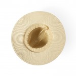 Chapéu de aba larga com fita  cor natural segunda vista