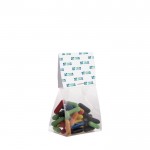 Saco de doces de alcaçuz com topo personalizável 50 g cor transparente vista principal
