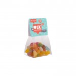 Saco de sortido de Jelly Beans com topo personalizável 50 g cor transparente