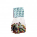 Saco de doces de alcaçuz com topo personalizável 100 g cor transparente vista principal