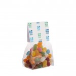 Saco de sortido de Jelly Beans com topo personalizável 100 g cor transparente vista principal