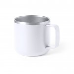 Chávena de aço de desenho bicolor cor branco