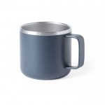Chávena de aço de desenho bicolor cor azul-marinho