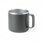 Chávena de aço de desenho bicolor cor cinzento