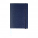 Caderno A4 personalizado de qualidade cor azul vista frontal
