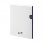 Caderno A4 personalizado de qualidade cor azul com caixa