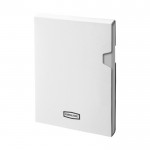 Caderno A4 personalizado de qualidade cor prateado com caixa