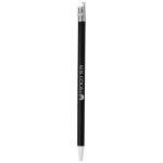 Lapiseira personalizável em forma de lápis cor preto com logo