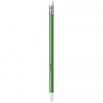 Lapiseira personalizável em forma de lápis cor verde com logo