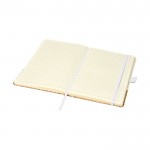 Cadernos elegantes com capa de cortiça cor branco segunda vista