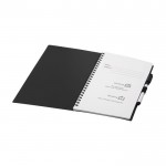 Caderno sustentável apagável cor preto terceira vista