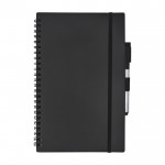 Caderno sustentável apagável cor preto segunda vista frontal