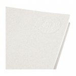 Caderno fabricado com caixas recicladas cor branco-sujo vista detalhe 1