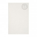 Caderno personalizado reciclado cor branco-sujo segunda vista frontal
