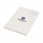Caderno personalizado reciclado cor branco-sujo vista impressão tampografia