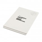 Caderno sem lombada reciclada cor branco-sujo vista impressão tampografia