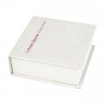 Bloco de notas de cartão reciclado cor branco-sujo vista impressão tampografia