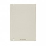 Caderno de capa dura papel impermeável  cor branco-sujo segunda vista traseira