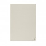 Caderno de capa dura papel impermeável  cor branco-sujo segunda vista frontal