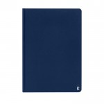 Caderno de capa dura papel impermeável  cor azul-marinho segunda vista frontal