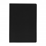 Caderno capa mole papel impermeável cor preto segunda vista frontal