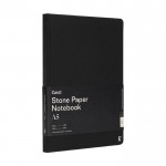 Caderno de capa dura e papel de pedra cor preto